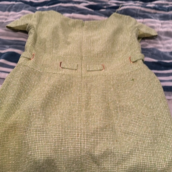 Talbots Lime Green Retro Dress 12 petite - Picture 5 of 5
